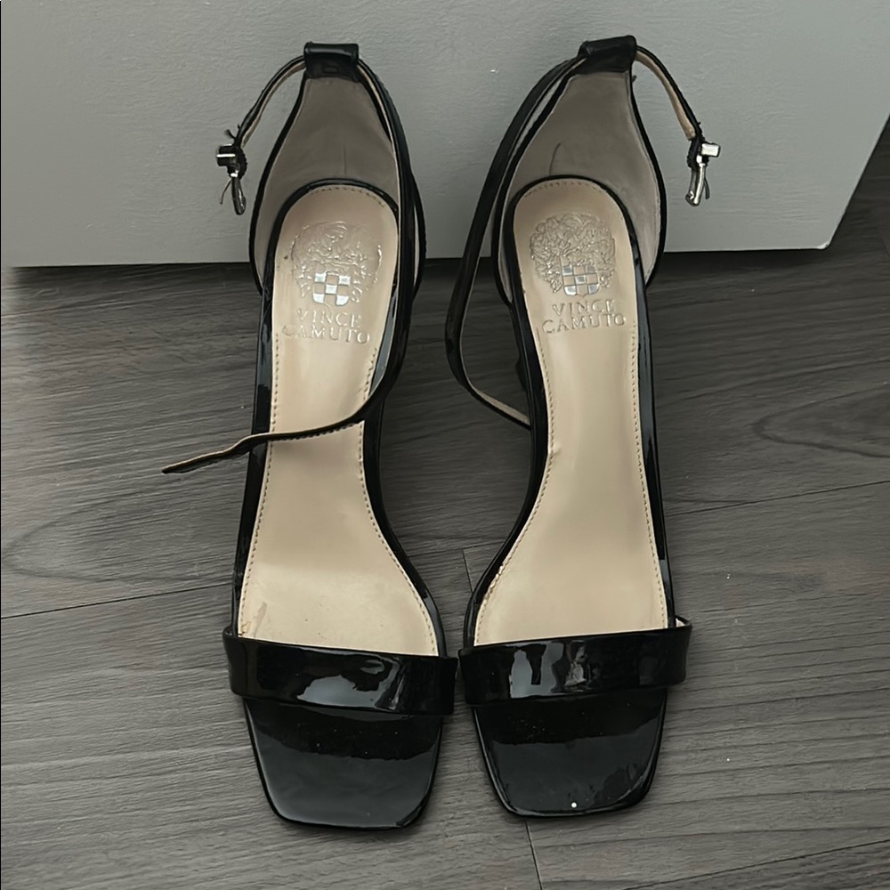 Vince Camuto Black Stiletto Heels with Ankle Strap